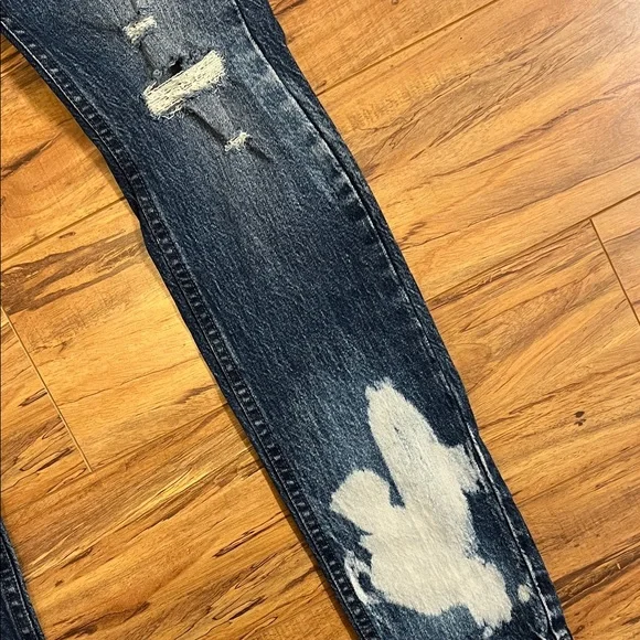 Ksubi Distressed Blue Skinny Jeans